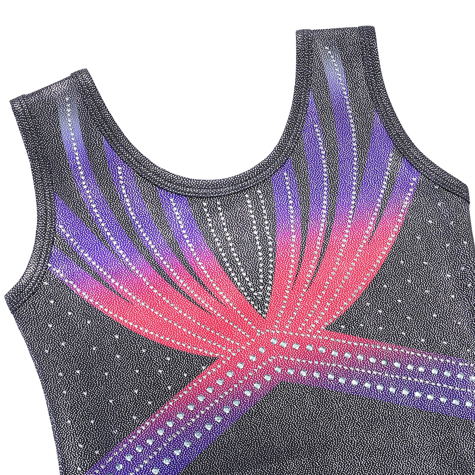 Gymnastics Dancewear Sets Sleeveless Leotard for Girls Sparkle Diamond Ballet Dance Professional Practice