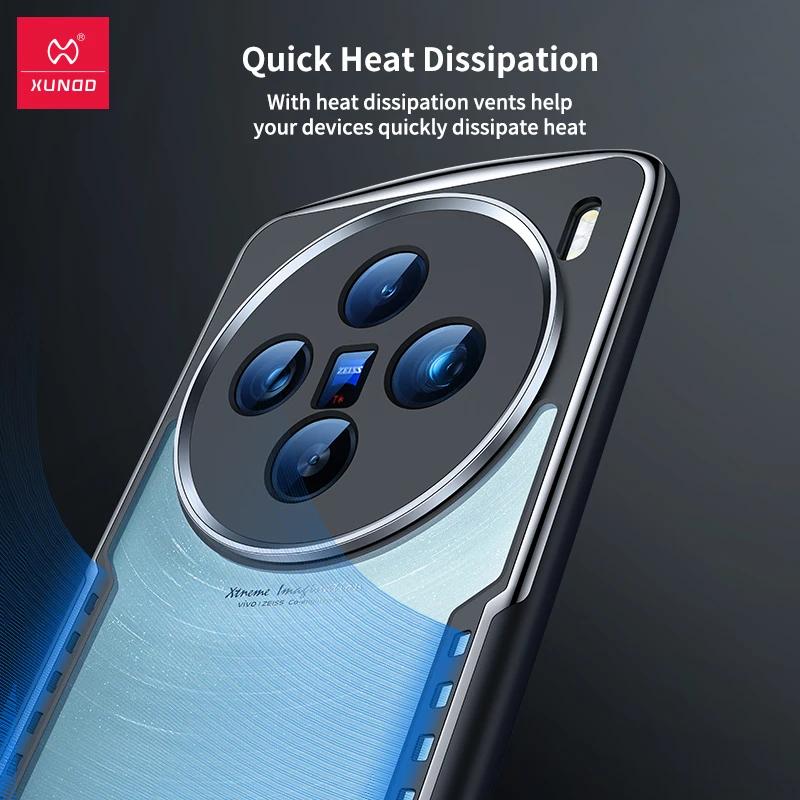 Xundd For VIVO X100 Pro X100 Case,Airbag Shockproof Shell Arc-shaped Edge Camera Full Protection Game Cover For VIVO X100 Pro