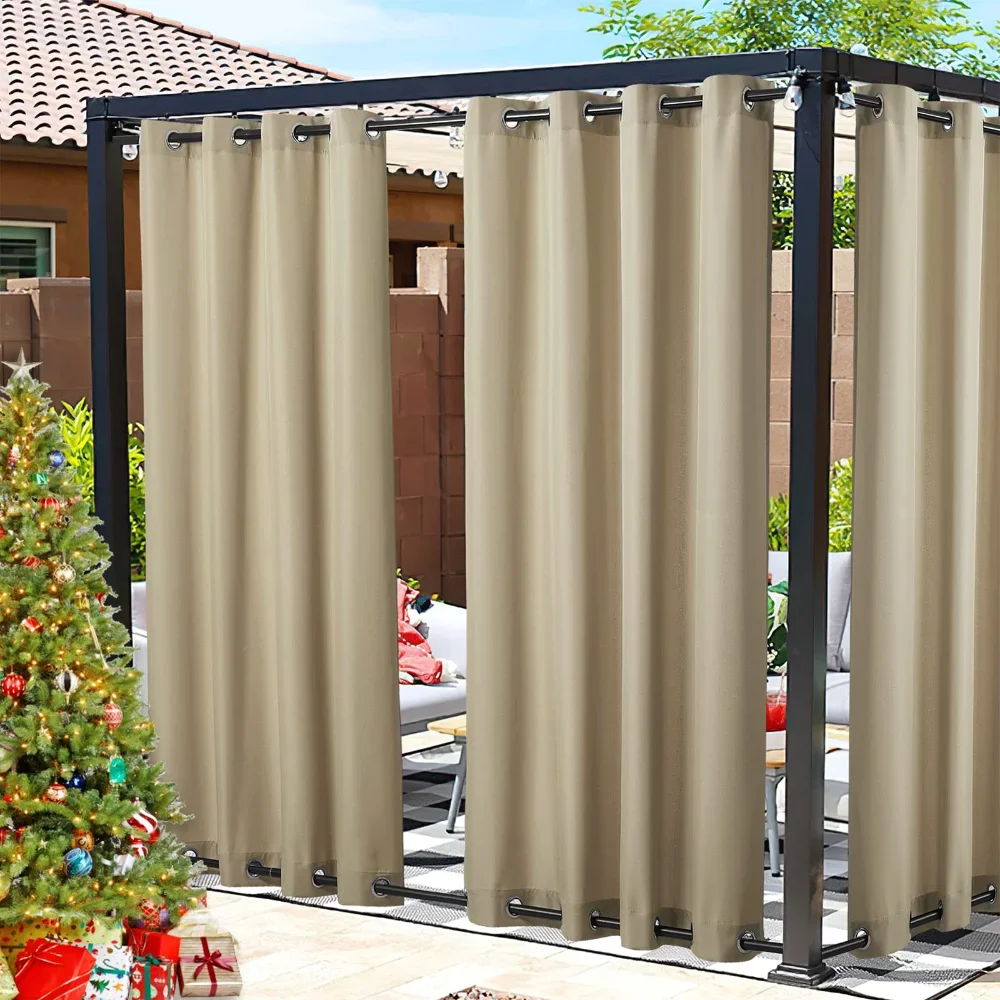 RYBHOME-cortina exterior impermeable Extra a prueba de viento para