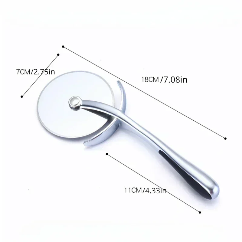 Pizza Cutter Stainless Steel Single Wheel Cake Bread Pies Round Knife Zinc Alloy Handle Kitchen Baking Tools Pizza Slicer