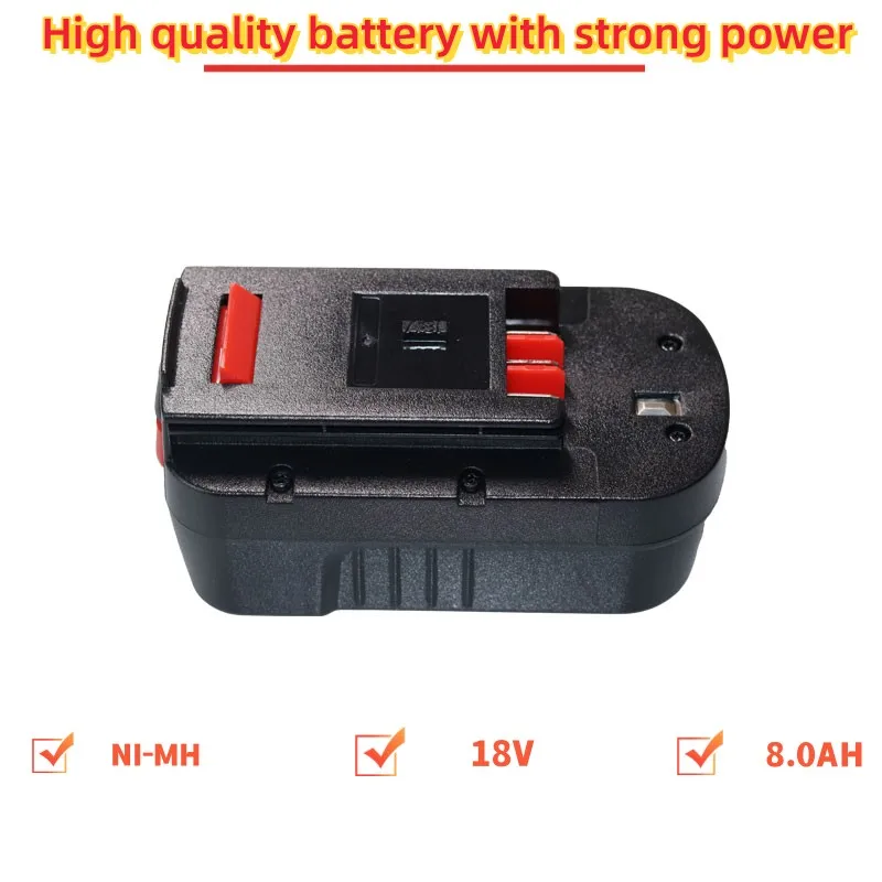 

18V 8000mAh Rechargeable Tools Battery For Black& Decker Hpb18 Fs180 A1718 A18NH BD18PSK EPC18 HP188F2B KC1800Sk Fs1800