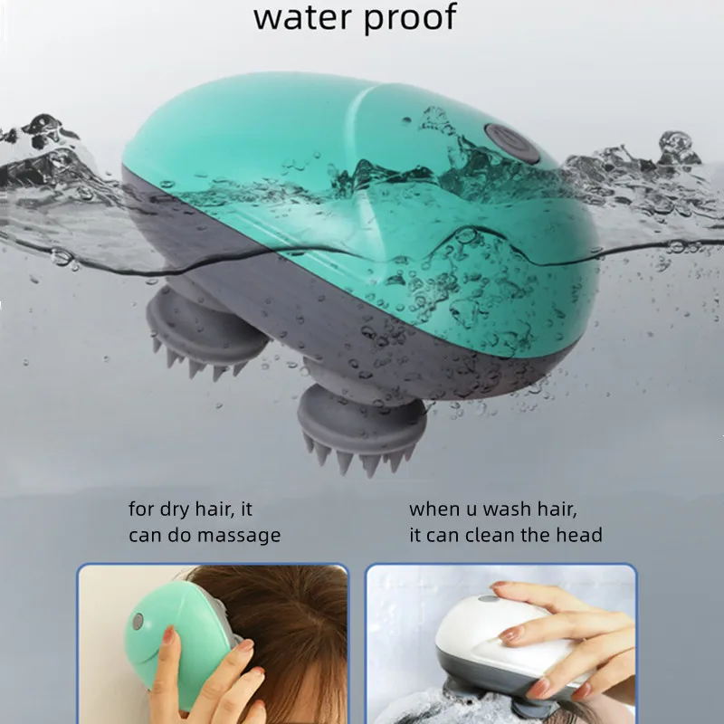 

96pcs head Electric Cat Massager Shoulder Neck Deep Relax Tissue Head Scalp Massage Kneading Vibrating Device hair bursh