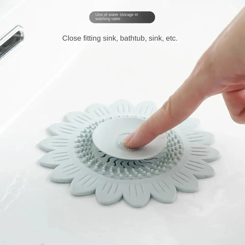 Press-type Silicone Floor Drain Cover Anti-clogging Hair Filter