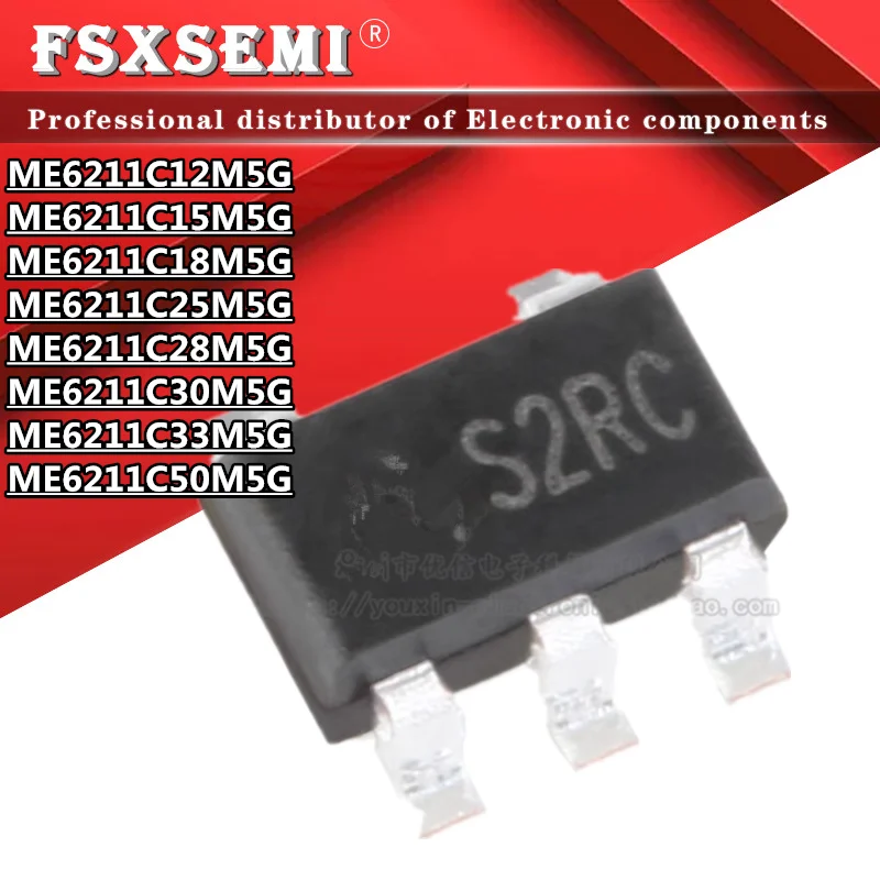 

10pcs ME6211C12M5G ME6211C15M5G ME6211C18M5G ME6211C25M5G ME6211C28M5G ME6211C30M5G ME6211C33M5G ME6211C50M5G SOT-23 Chips