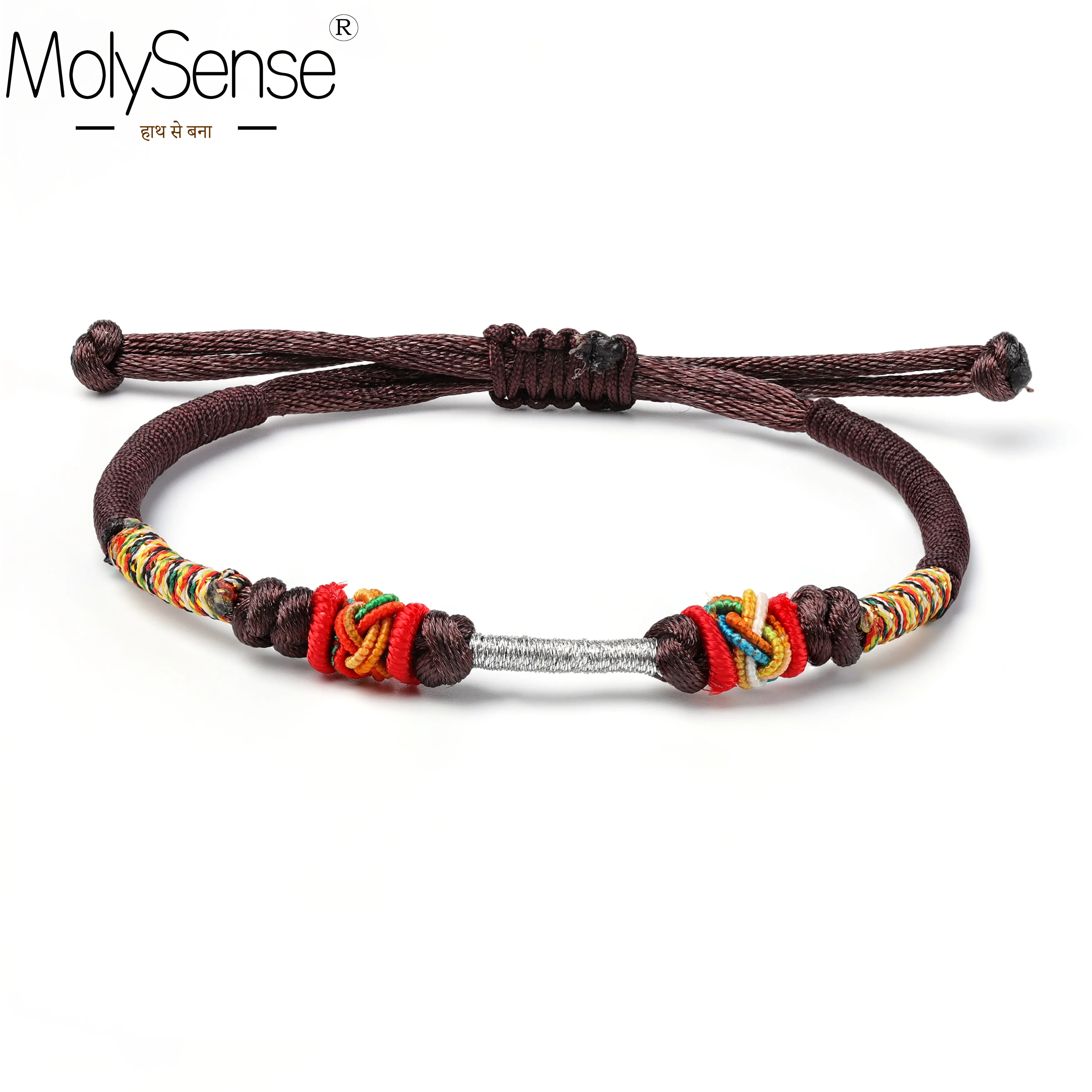 

MolySense Handmade Tibetan Buddhist Lucky Charm Tibetan Bracelets & Bangles For Women Men Handmade Knots Friendship Bracelet