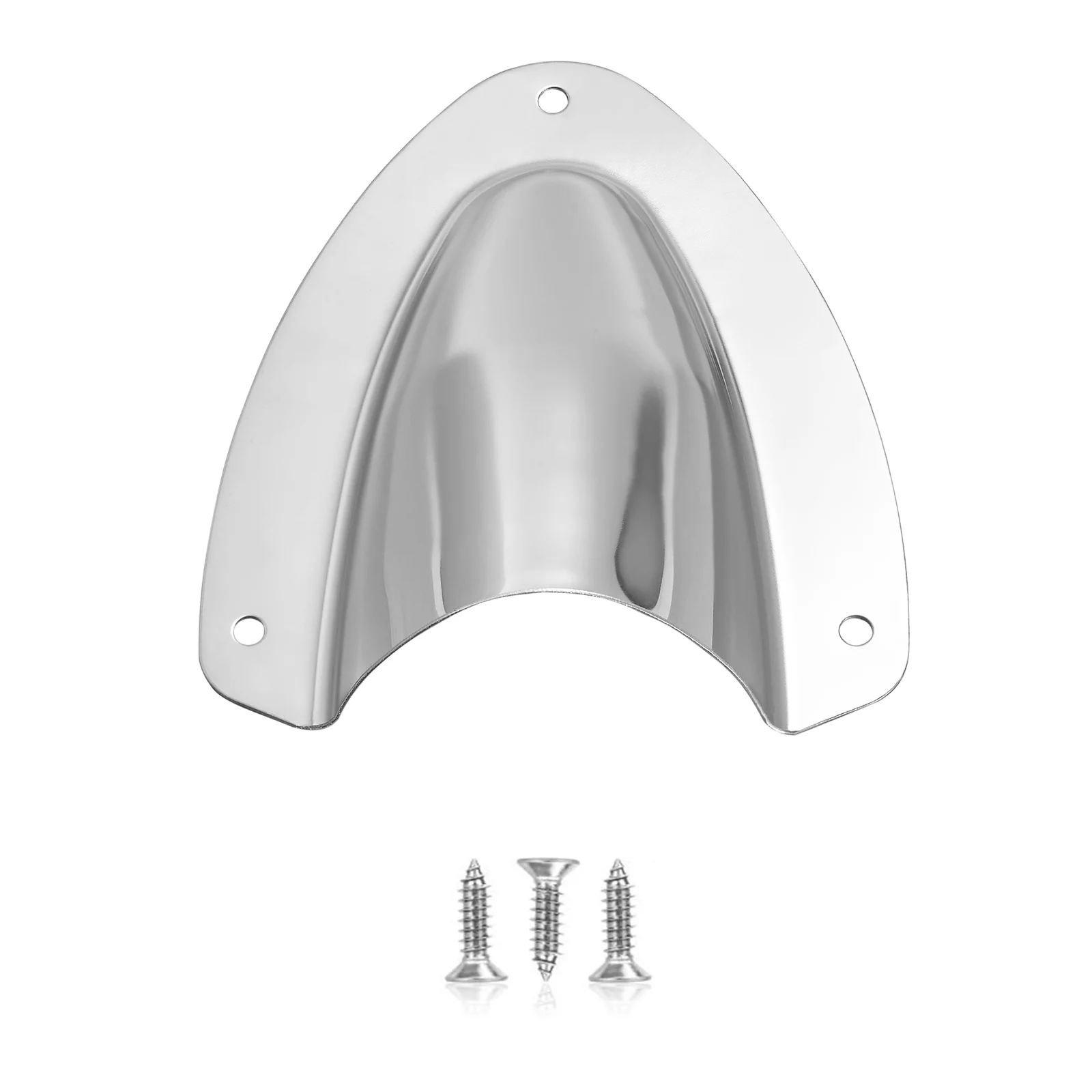 Clam shell Vent for Boat Optional 1 or 2, Size 3.24X2.16 Inch (57X55mm ), Stainless Steel Clamshell Vent, with  Screws marine grade 316 stainless steel large clam shell vent wire cable cover for boat marine