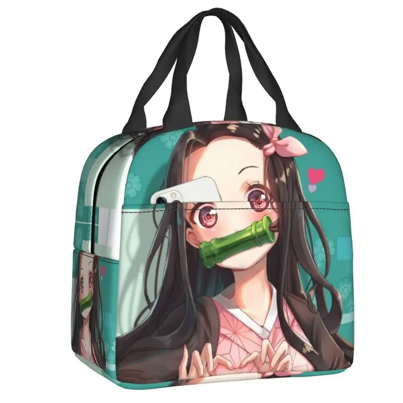 Nezuko Kamado Demon Slayer Kimetsu No Yaiba Insulated Lunch Bag For