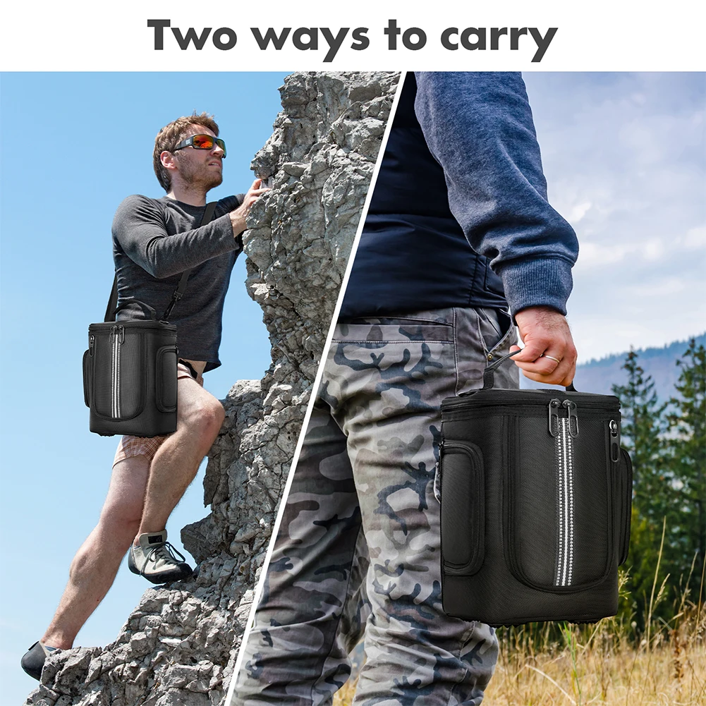 Waterproof Travel Bag For Anker SOLIX C300 Power Station | IPX4 Rated, Shockproof Organizer With Adjustable Strap & Ventilation