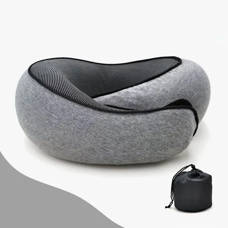 Ergonomic Memory Foam Travel Neck Pillow - Snail Style Portable Comfort