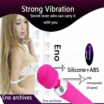 Powerful Dildos AV Vibrator Magic Wand Rose Sex Toys for Women Clitoris Anal Stimulator USB Rechargeable Adults Female Massager 2