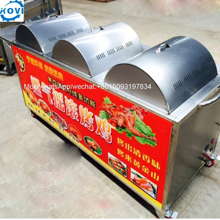 Best Selling chicken roaster rotisserie use charcoal gas meat roasting grill machine price 2