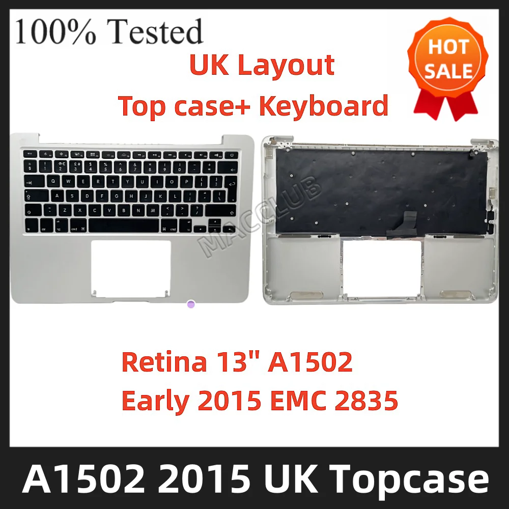Uk A1502 Topcase Con Tastiera Per Macbook Pro Retina A1502 Early2015 Mf839 Mf841 Emc2835 Tastiera Uk Con Topcase 661-02361