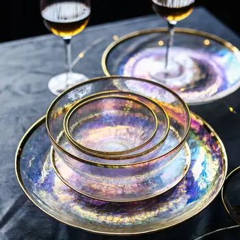 Rainbow Glass Dinnerware Set 1
