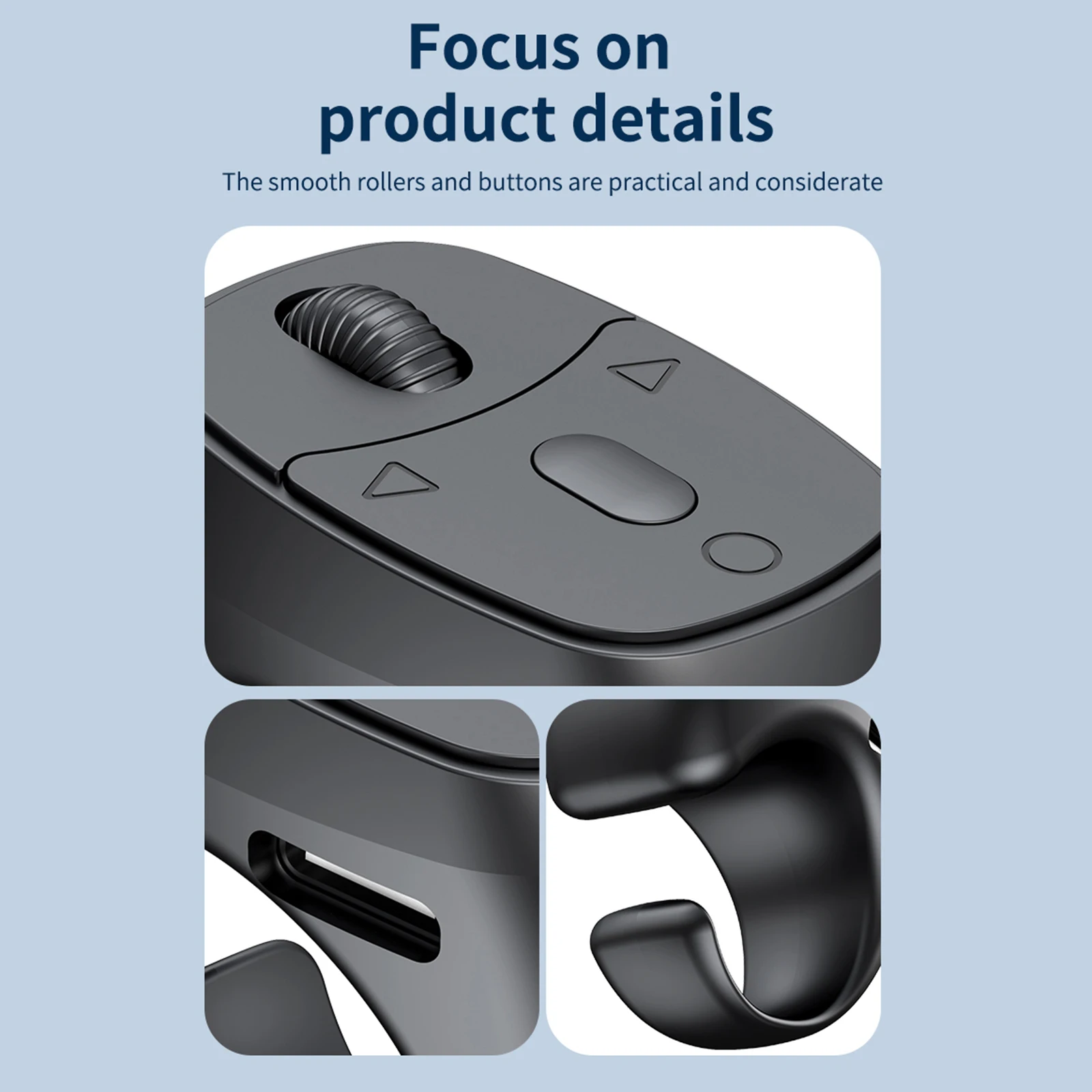 Bluetooth-Compatible 5.3 Remote Control Mouse Scrolling Ring Page Turner for Smartphones Wireless Camera Shutter Selfie Button