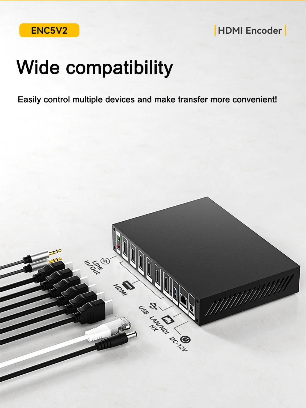Link Pi ENC5-V2 5-port HDMI Encoder 4K@30fps Decoder 1080P NDI HX SRT RTMP RTSP