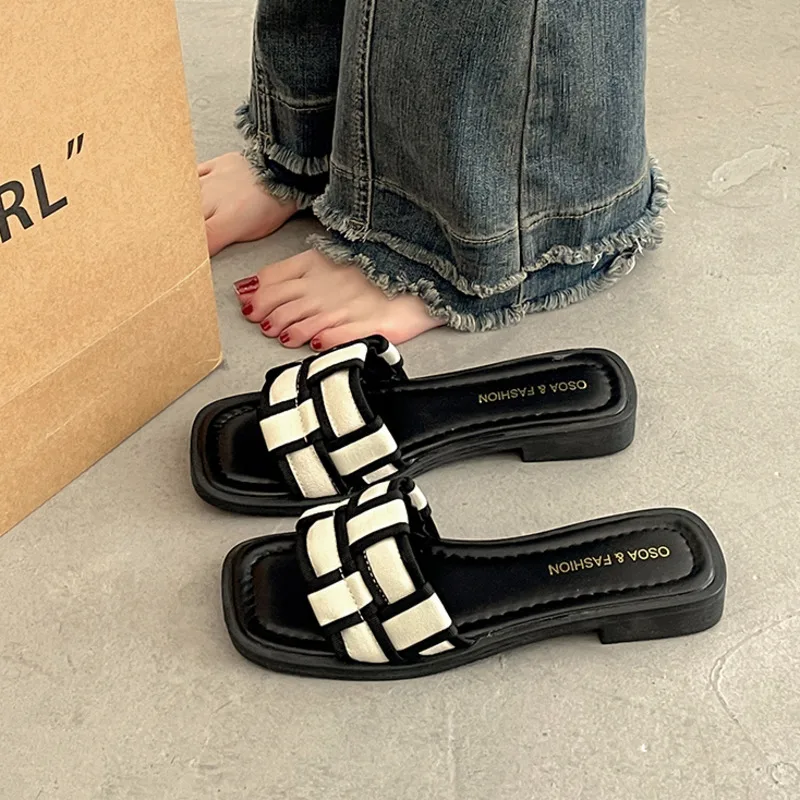 Summer Flat Sandals For Women Fashion Opening Sandals Female Casual Party Beach Flip Slippers Luxury Outdoor Beach sandals