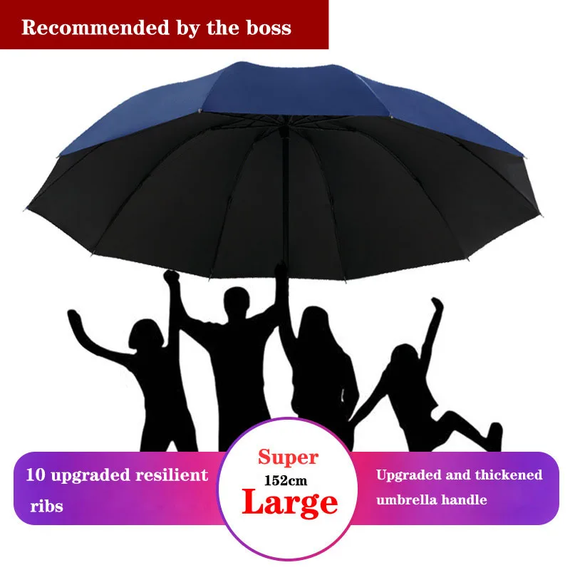 Super Large 130CM Windproof Strong Folding Umbrella 1