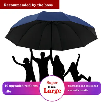 Super Large 130CM Windproof Strong Folding Umbrella 1