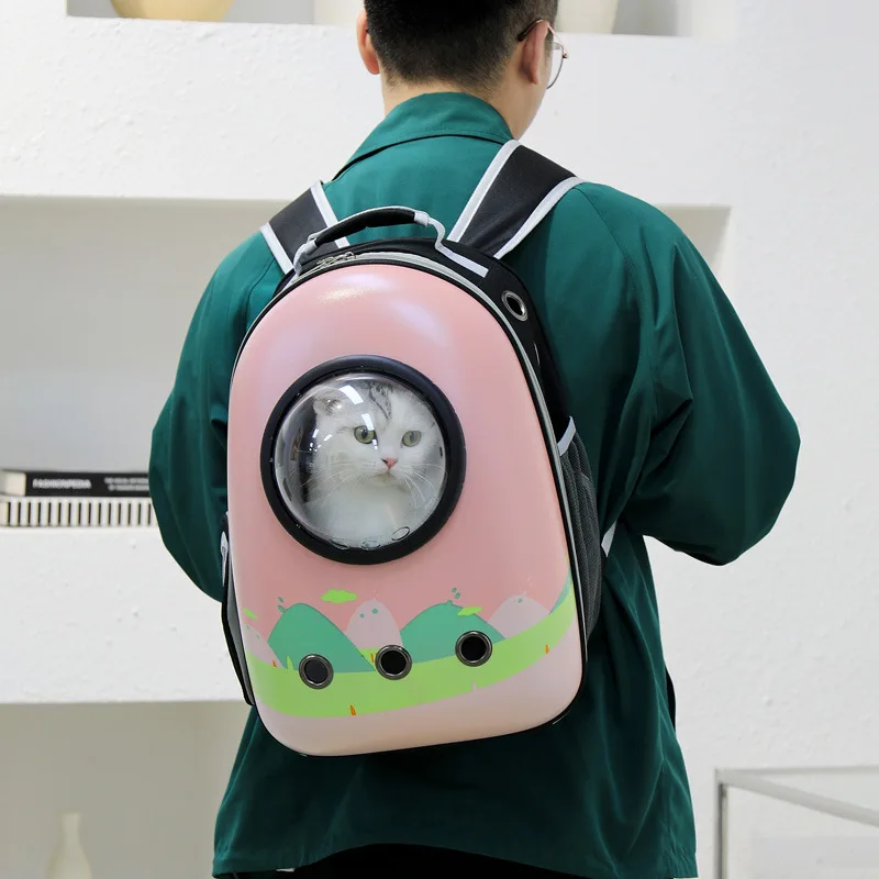 

Cat Carrying Bag Space Pet Backpack Breathable Portable Transparent Backpack Large Capacity Travel Portable Cat Supplies