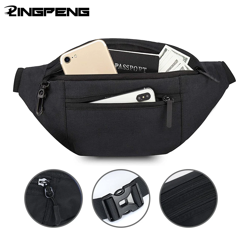 

Забавная сумка на молнии для мужчин и женщин, мужские карманы на молнии, регулируемые ремешки для уличного спорта, для прогулок, бега, Путешествий, Походов, подходит для всех телефонов