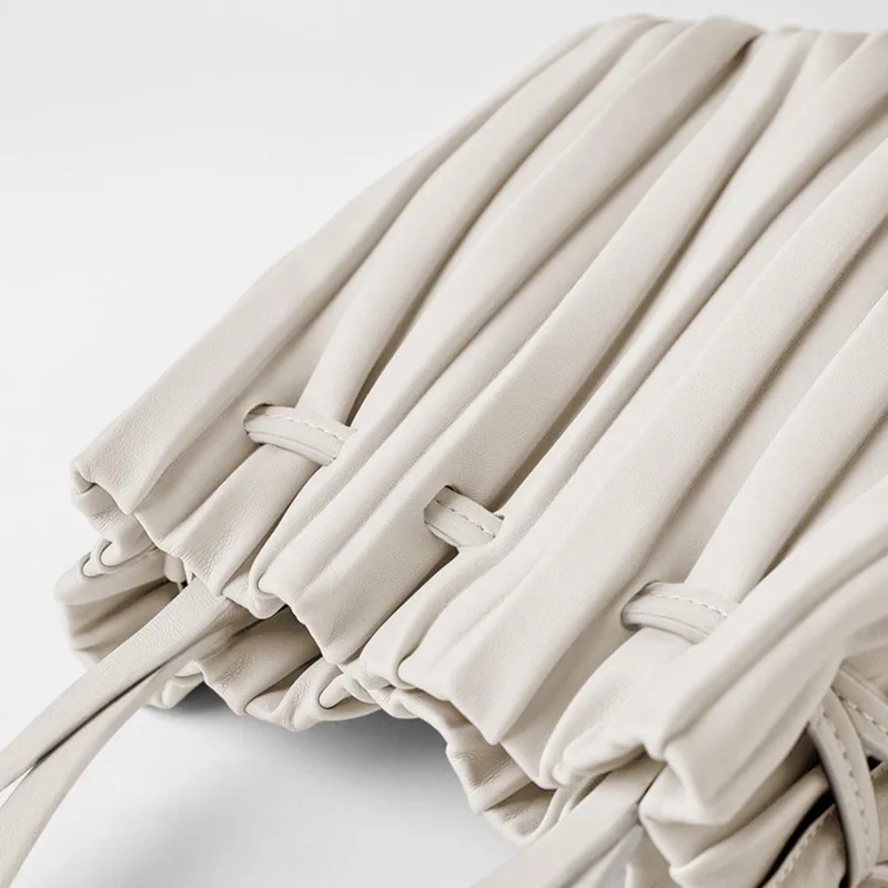 Sd34e8fff90e84c3bb16c71750eccfc70M Luxury Designer Handbag Women Fashion Pleated Bucket Crossbody Bags Cute Lady Soft Leather Shoulder Bag Messenger Bag Coin Purse Mallzona