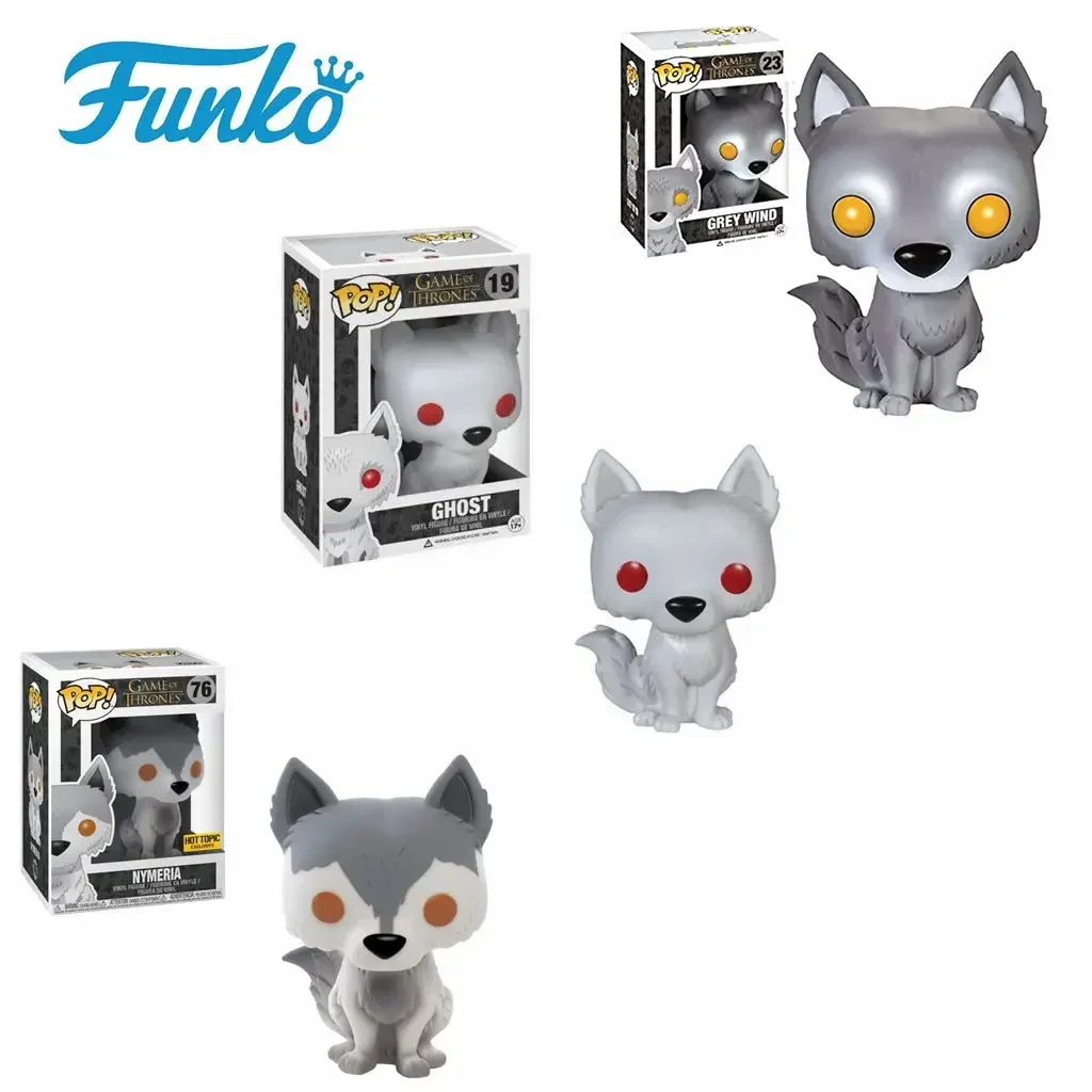 thumbnail image 2 of FUNKO Pop Game of Grey Wind 23# 2014 CONVENTION Ghost Thrones19# NYMERIA 76# Figura de vinilo Muñeca Figura de acción de PVC Modelo Juguetes, 2 of 5