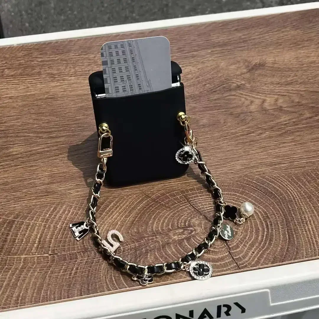 Fashion Luxury Diamond Leather Wallet Crossbody Lanyard Phone Case