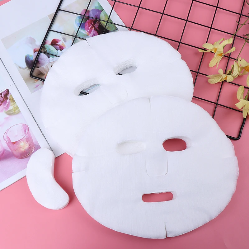 100-Pack Disposable Cotton Facial Mask Sheets