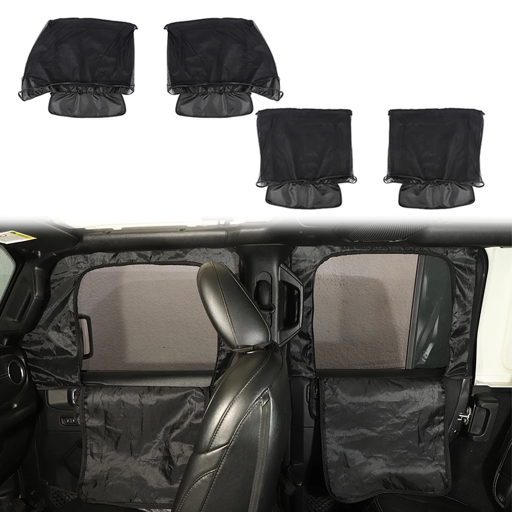 

Car Curtain Sun Visor Anti-UV Cover Front Rear Window Sunshade Insect Net for Jeep Wrangler JK JL Gladiator JT Inner Accessories