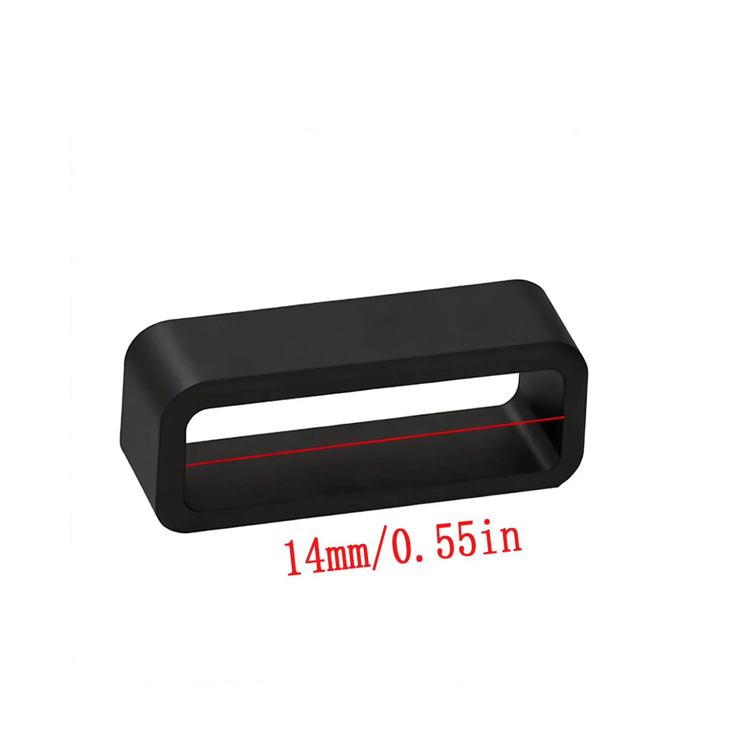 Durable Black Silicone Watch Strap Loops - Premium Rubber Bands Accessory Holder (Various Sizes)