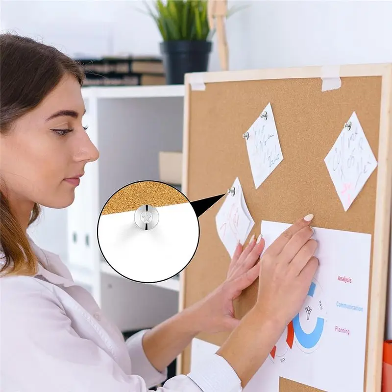 B62B-60팩 실버 양면 그림 걸이용 못, 그림 못, 벽걸이용 못, 사용하기 쉬운 벽걸이용 핀