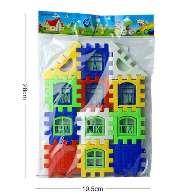 24pcs 3D Puzzle Games Cubes Toys For Children Wooden Blocks Jigsaw Hobby Other Brain Toy Bricks House Interactive Toys For Kids 6