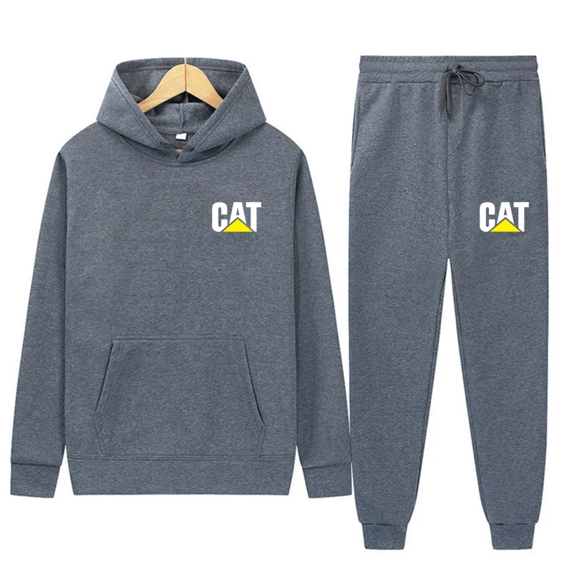 Men's and women's autumn and winter fleece sportswear, men's and women's casual hoodie, couple set, jogging fashion set