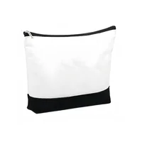 Sublimation Blank Cosmetic Bag Black Bottom Women's Make Up Bag Polyester Portabl For Heat Transfer Printe Storage Pencil Bags 1