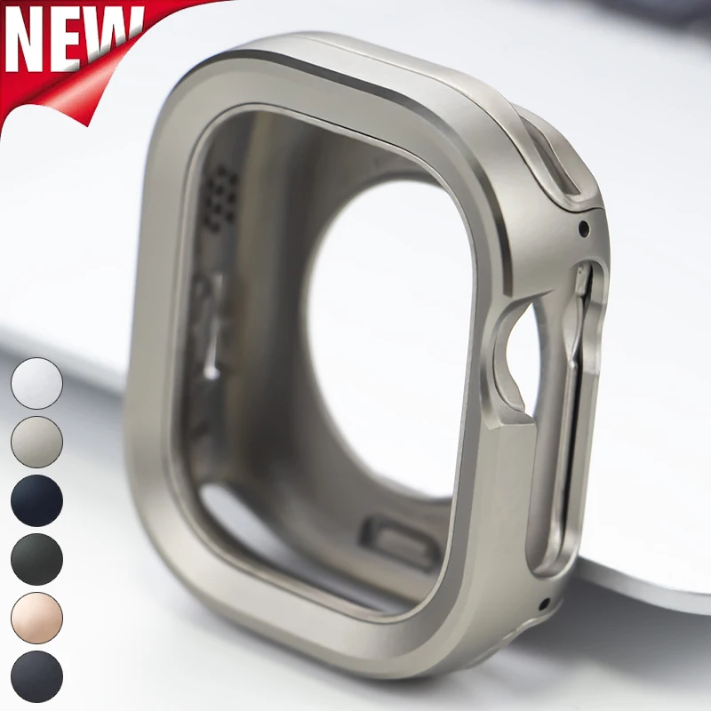 Premium TPU Protective Bezel Cover for Apple Watch - Aluminium Titanium Alloy Design