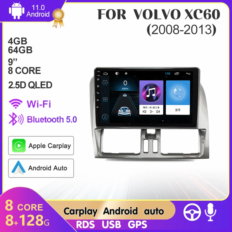 

Android 11.0 Multimedia for Volvo XC60 2008-2013 2din Car Radio Autoradio Multimedia Video DVD Player Navigation GPS