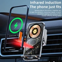 Universal Car Wireless Charging Mobile Phone Holder Air Outlet Mount Transparent Vehicle Navigation Bracket for Smartphones - Image 5