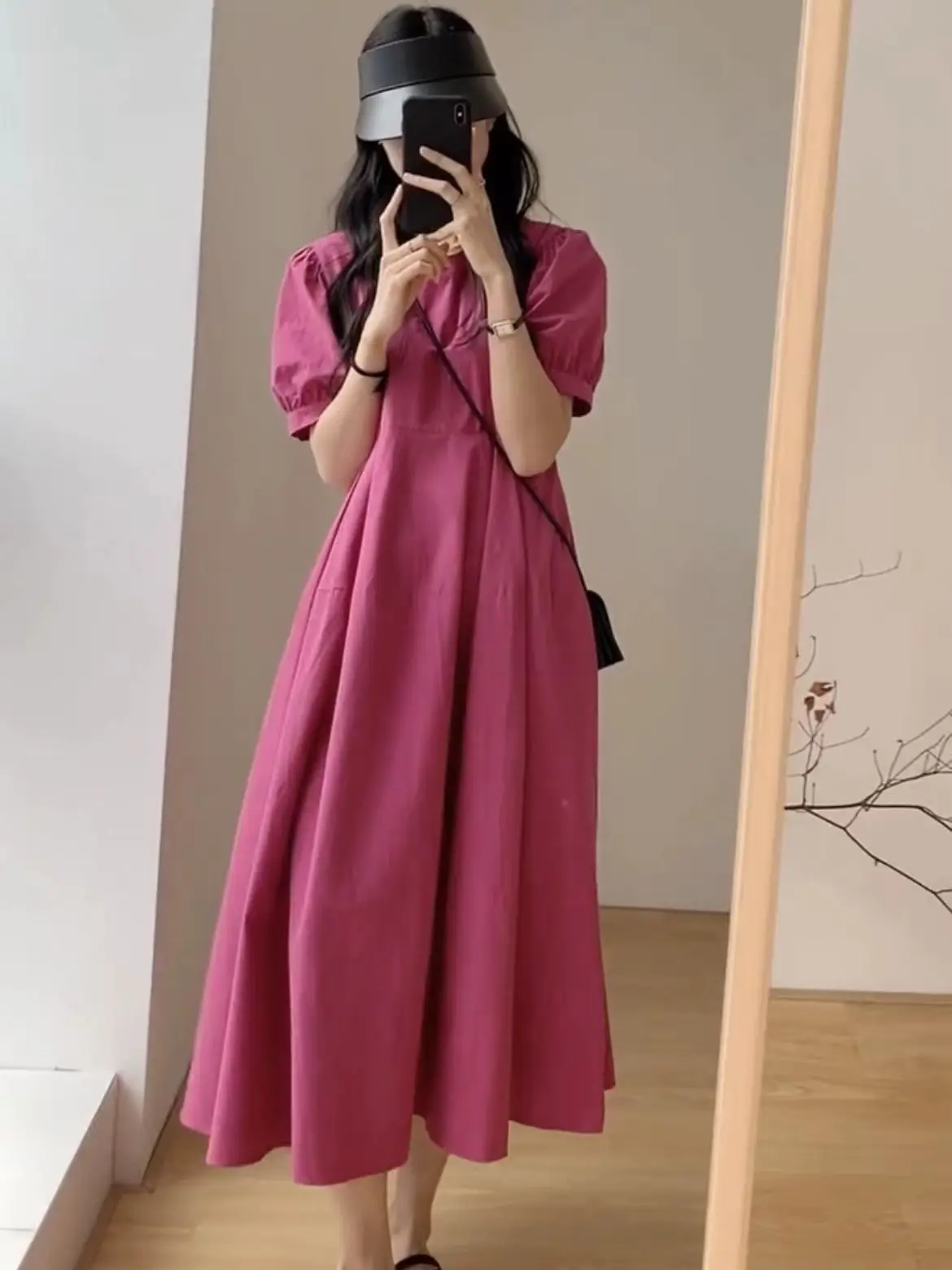 Good Quality Pregnancy Cotton Linen Dress Vintage Design Solid Color Maternity A-Line Dress Short Sleeve Pregnant Woman Clothes