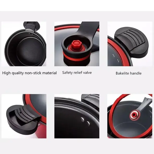 Multifunctional 3.5L Pressure Cooker Stew Pot Non-Stick Rice Cooker Micro Kitchenware Soup Meat Pot Induction Cooker Gas Stove 3
