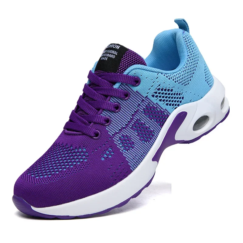 Scarpe da running nuove per tutte le stagioni, per uomo e donna, leggere, confortevoli, con maglia elastica e ammortizzazione, suola morbida