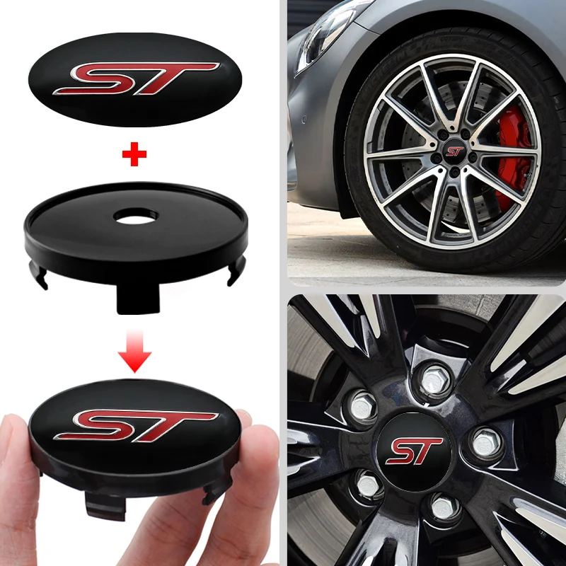 Фото Крышка обода для Ford ST LINE stline Focus 2 3 MK2 MK3 MK1 Fusion Everest Escape Explorer, 4 шт., 56 мм, 60 мм №4