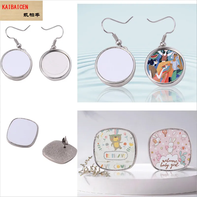 

20 пар/партия, серьги-гвоздики с сублимационной печатью