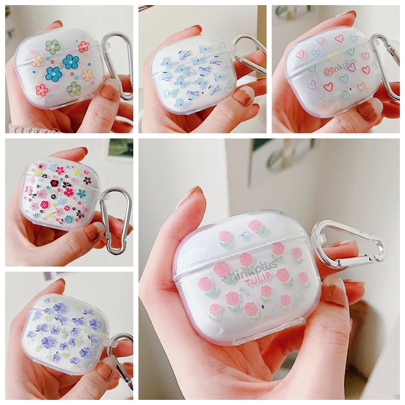 Custodia A Tulipano Fiore Per Lenovo Lp40 / Lp40S/Lp40 Pro / Ht38 / Lp1S / Lp5 Custodia Colorata Proteggi Custodia In Silicone Per Auricolari Fundas