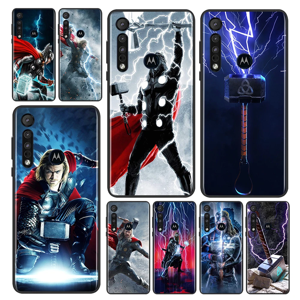 

Marvel Thor Super Hero Case For Motorola Moto G9 G8 E20 E7 E6 One Marco Hyper Fusion Power Edge Plus Black Phone Cover