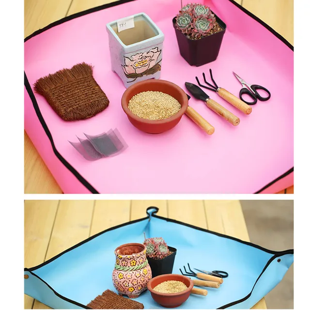 50 Cm -Es Ültetési Szőnyeg Újrafelhasználható Párna Növényi Ismétlődő Szőnyeg, Kerti Készletek Virágcserép -Transzplantáló Szőnyegek Hordozható Kertészeti Pad - Image 2