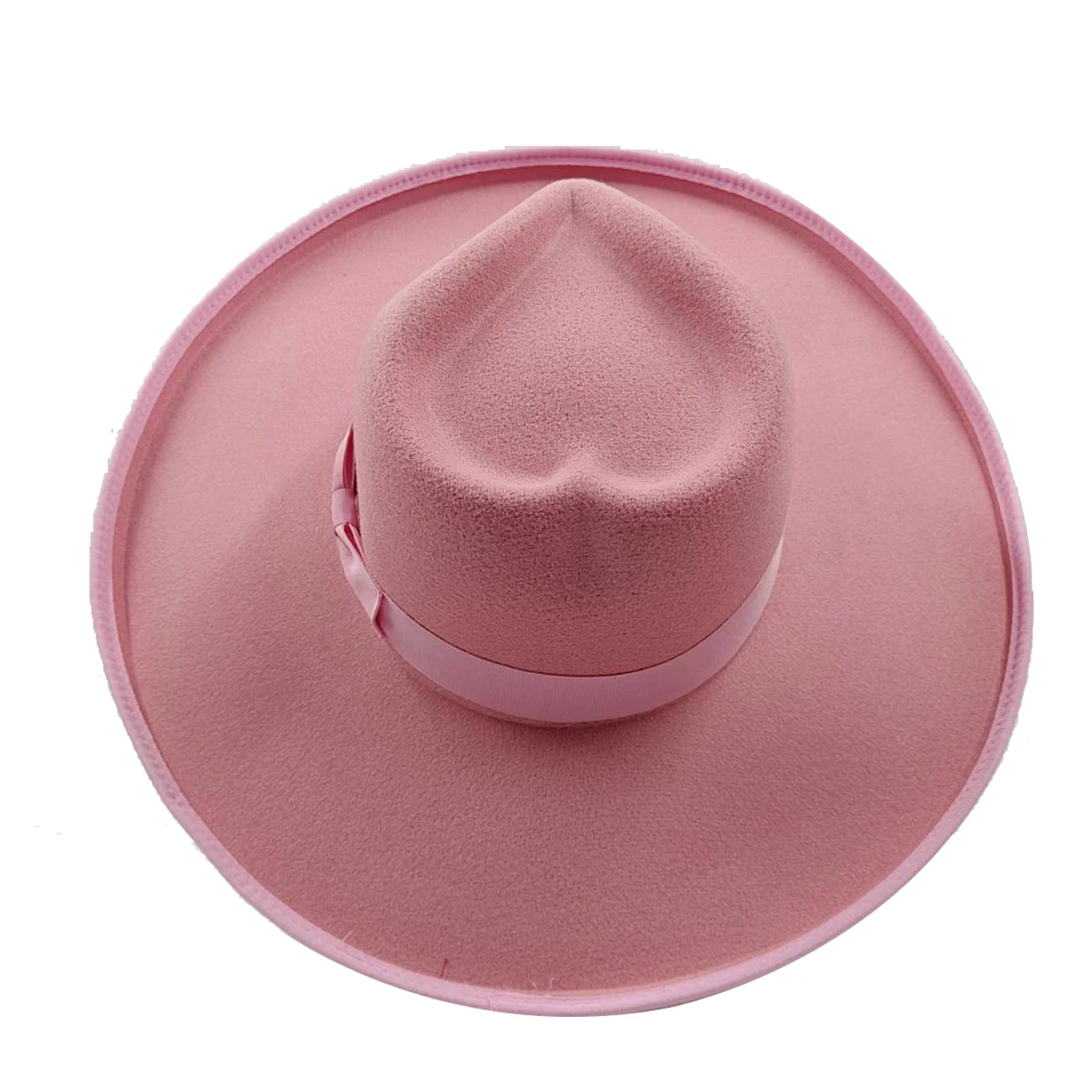 10cm Liebes hut Fedora neue Rose rot Großhandel Fedora erhöhte Krempe monochrom neue Jazz Hut Winter breite Krempe Hut Sombrero Mujer – Detail 13