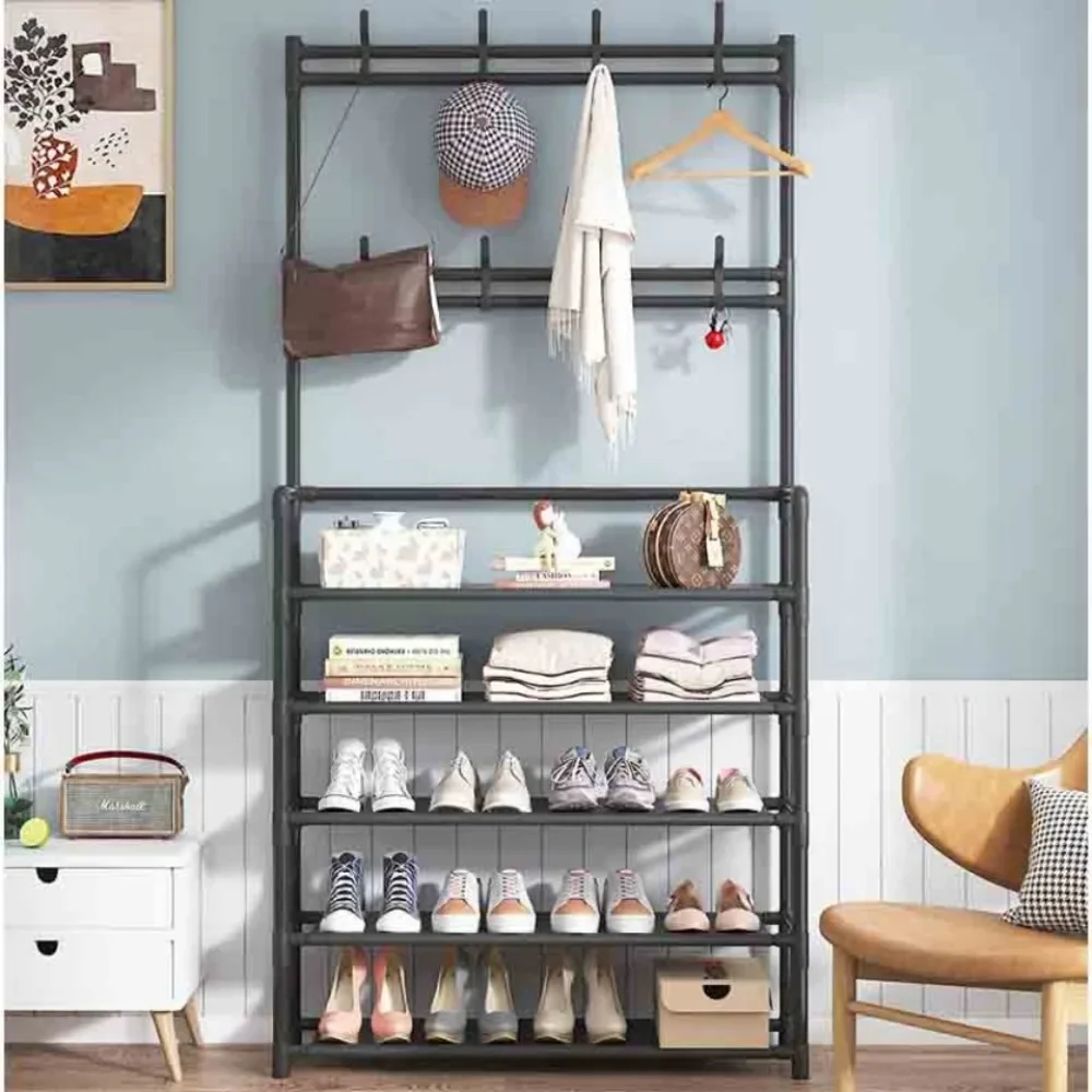 Multi-Layer Shoe Racks Organizer Doorway DIY Hat And Shoes Shelf Simple Floor-Standing Clothes Hanger Living Room Storage Racks