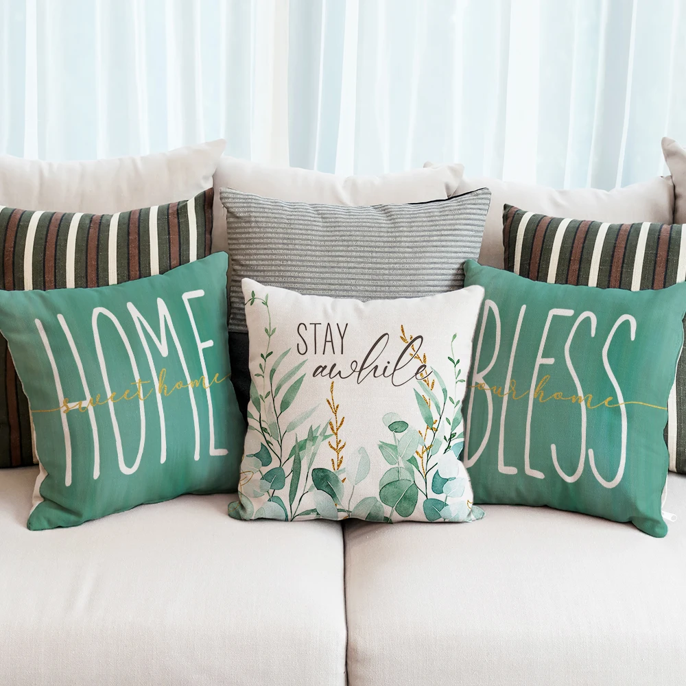 Spring Bohemia Style Geometry Pillowcase Sweet Home Geometry Flower Design Cushion Cover For Family Home Sofa Spring Decor 45x45 3