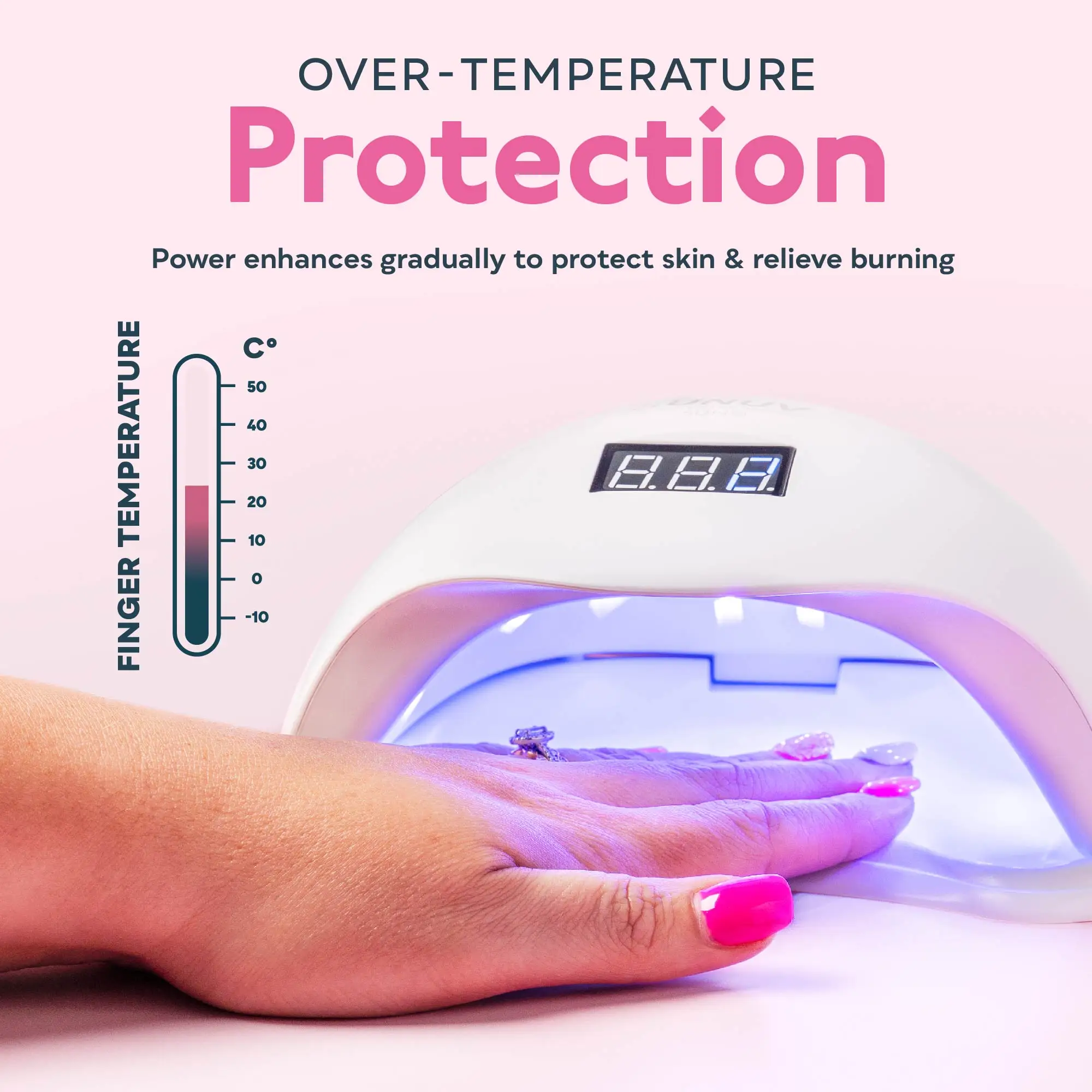 SUNUV  SUN5Plus UV Led Lamp 48W Nail Dryer For Curing All Types Gel 99s Low Heat 36 Leds UV Lamp for Two Hands Nail Art Machine