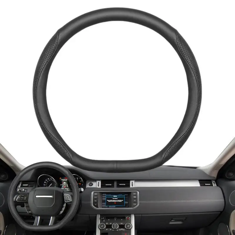 

Чехол на руль, универсальная Нескользящая впитывающая пот кожаная накидка на руль